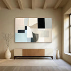 Soft - Toned Geometric Abstract  Harmonious Shapes ABS101