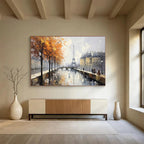 Parisian Autumn Abstract Painting for Romantic Cafes YHT171