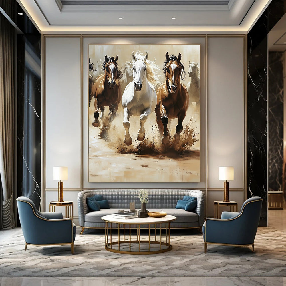 Galloping Horses Painting of Dynamic Power GAB0147