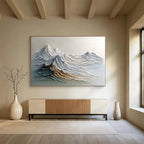3D Textured Mountain Relief Art Pushing Traditional Painting Boundaries Abstract Art ABS148