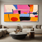 Color Block Abstract Painting with Playful Geometry WINK300