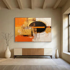 Orange - Black Abstract Painting for Bold Statements YHT104