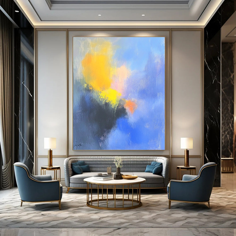 Soft Color Abstract Painting for Relaxing Nurseries GAB0758