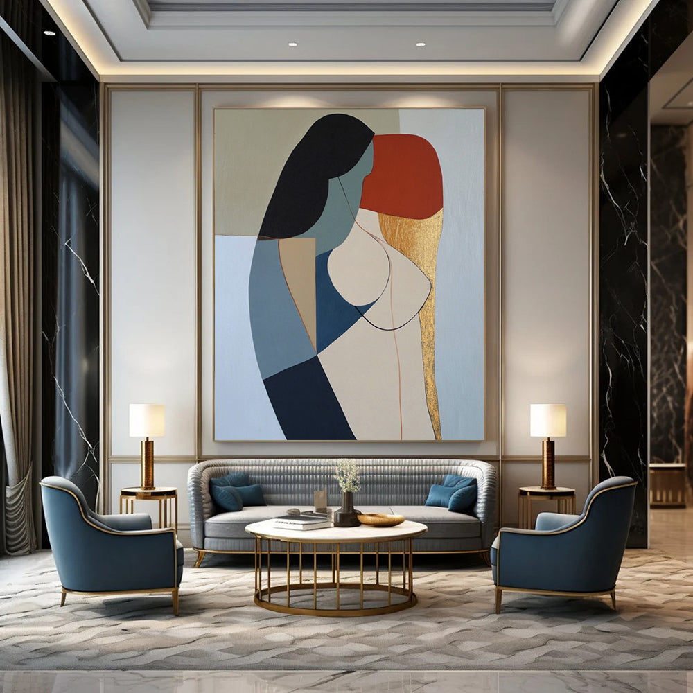 Abstract Female Form Painting of Modern Elegance GAB0200