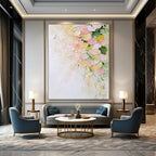 Textured Floral Abstract - Tactile Botanical Abstract Painting GAB0493