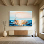 Calm Sailing Abstract Painting for Relaxation Lounges YHT188