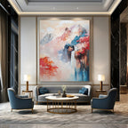 Colorful Mountain Waterfall - Vibrant Landscape Abstract Painting GAB0585