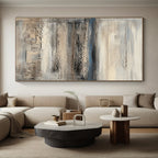 Gray and Blue Textured Layers Abstract Painting with Coastal Calm WINK285