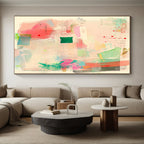 Pastel Color Collage Abstract Painting with Playful Creativity WINK076