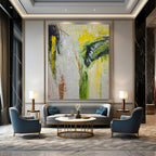 Colorful Abstract Gestures Painting for Creative Art Studios HENG458