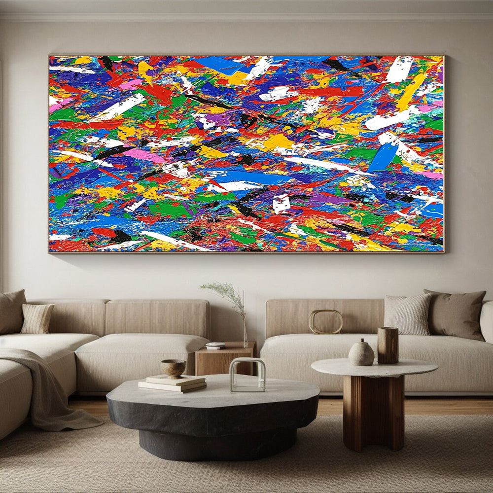 Blue Purple Gold Abstract Painting with Regal Allure WINK717
