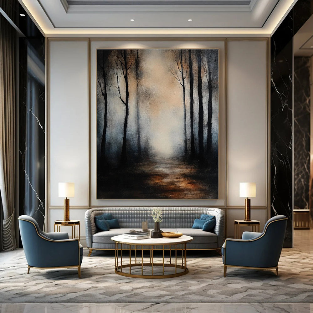 Misty Forest Path - Mysterious Landscape Abstract Art GAB0501