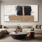 Mixed - Media Abstract Painting with Textural Contrast WINK821