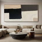 Neutral Geometric Abstract Painting with Quiet Sophistication WINK502