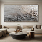 Textured Concrete - Like Surface Abstract Painting with Raw Authenticity WINK251