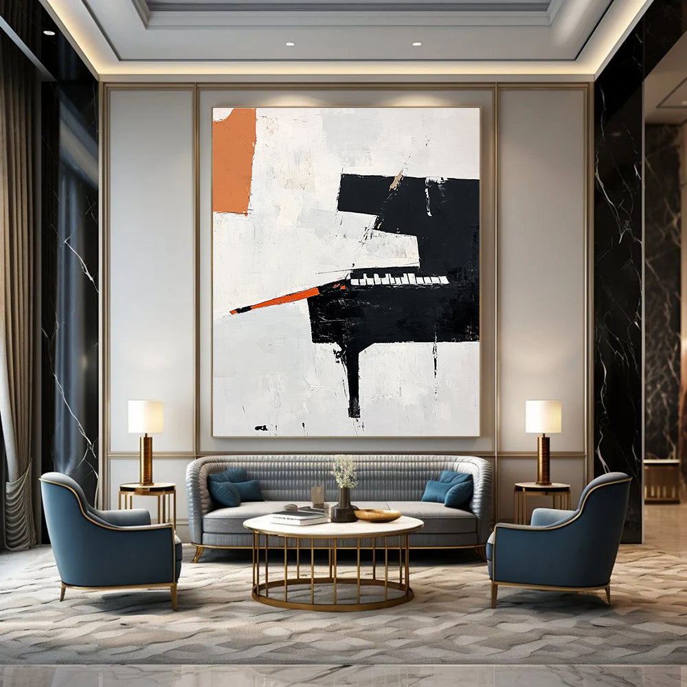 Abstract Piano Art Creative Musical Abstract Painting GAB0228