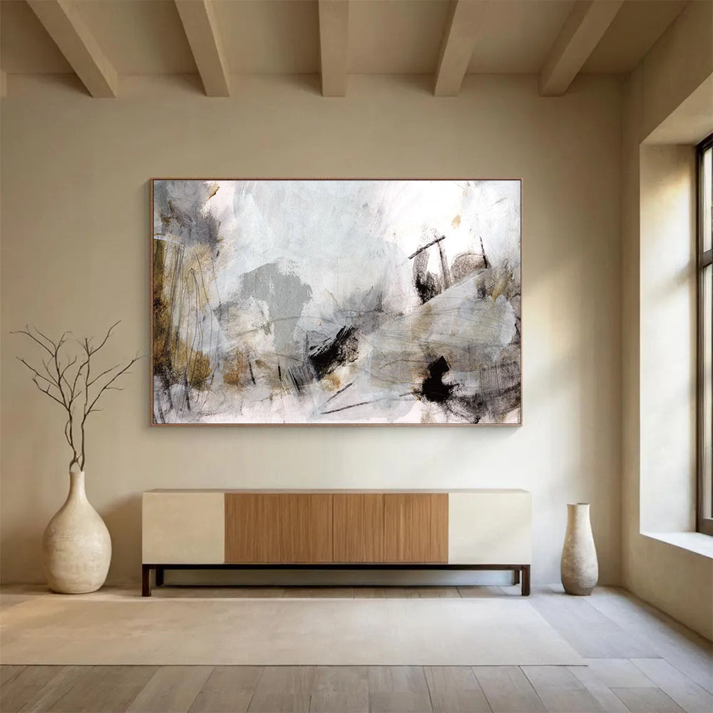 Mixed - Media Abstract Painting for Artistic Workshops YHT135