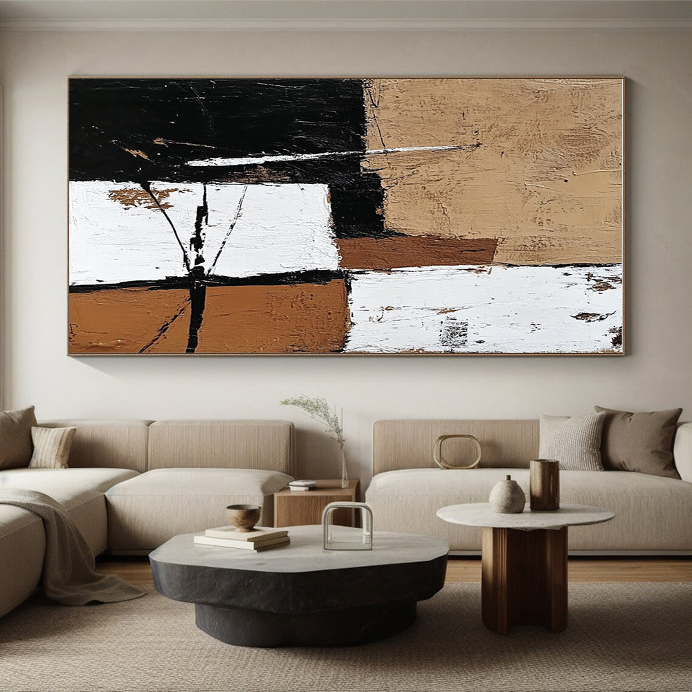 Earthy Tones Abstract Painting with Rustic Harmony WINK354