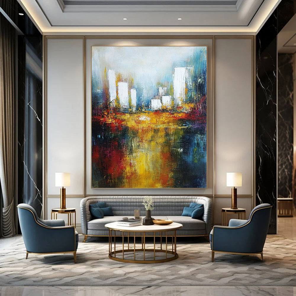 Cityscape Abstract - Vibrant Urban Landscape Art GAB0540