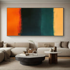 Reverse Gradient Bands Abstract Painting with Unique Contrast WINK157
