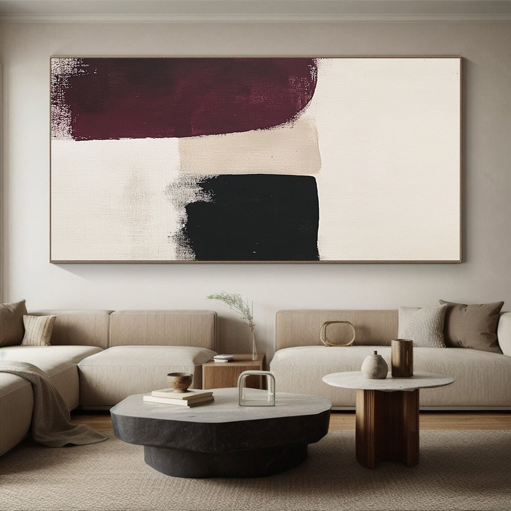 Repeating Deep Shapes Abstract Painting with Rhythmic Allure WINK176