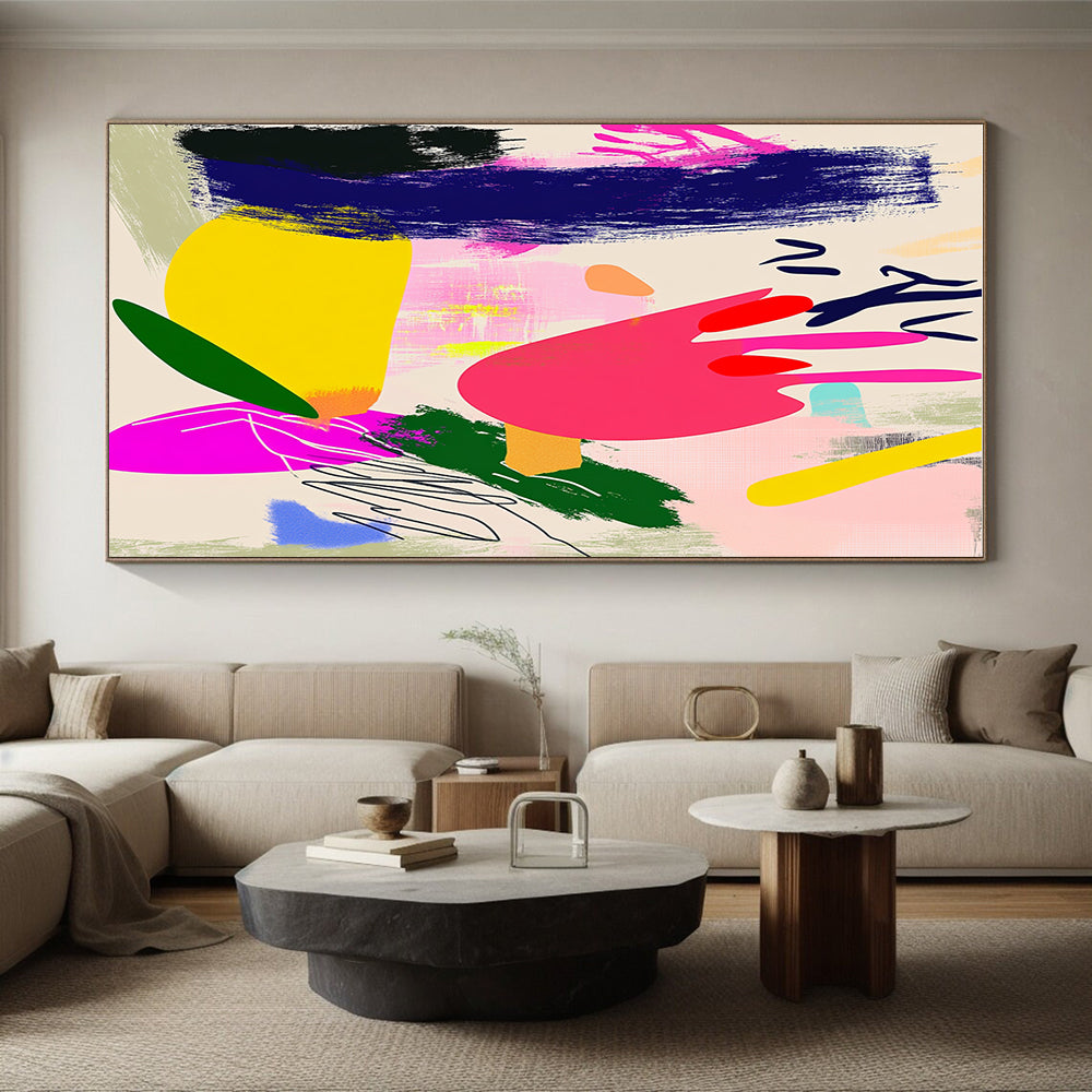 Colorful Abstract Shapes Painting with Playful Energy WINK312