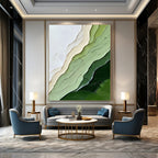 Green Layered Art Textured Landscape Abstract Painting GAB0258