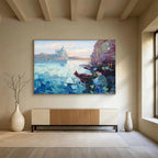 Venice Canal Repeat Abstract Painting for Italian - Inspired Home Decor Stores YHT466