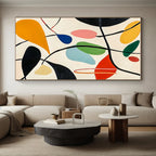 Colorful Organic Shapes Abstract Painting with Playful Vitality WINK092