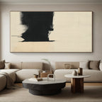 Dramatic Black Drips Abstract Painting with Edgy Drama WINK179
