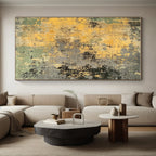 Yellow - Gray Abstract Rug with Rustic Charm WINK403