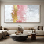 Pink Gold Abstract Painting with Elegant Warmth WINK330