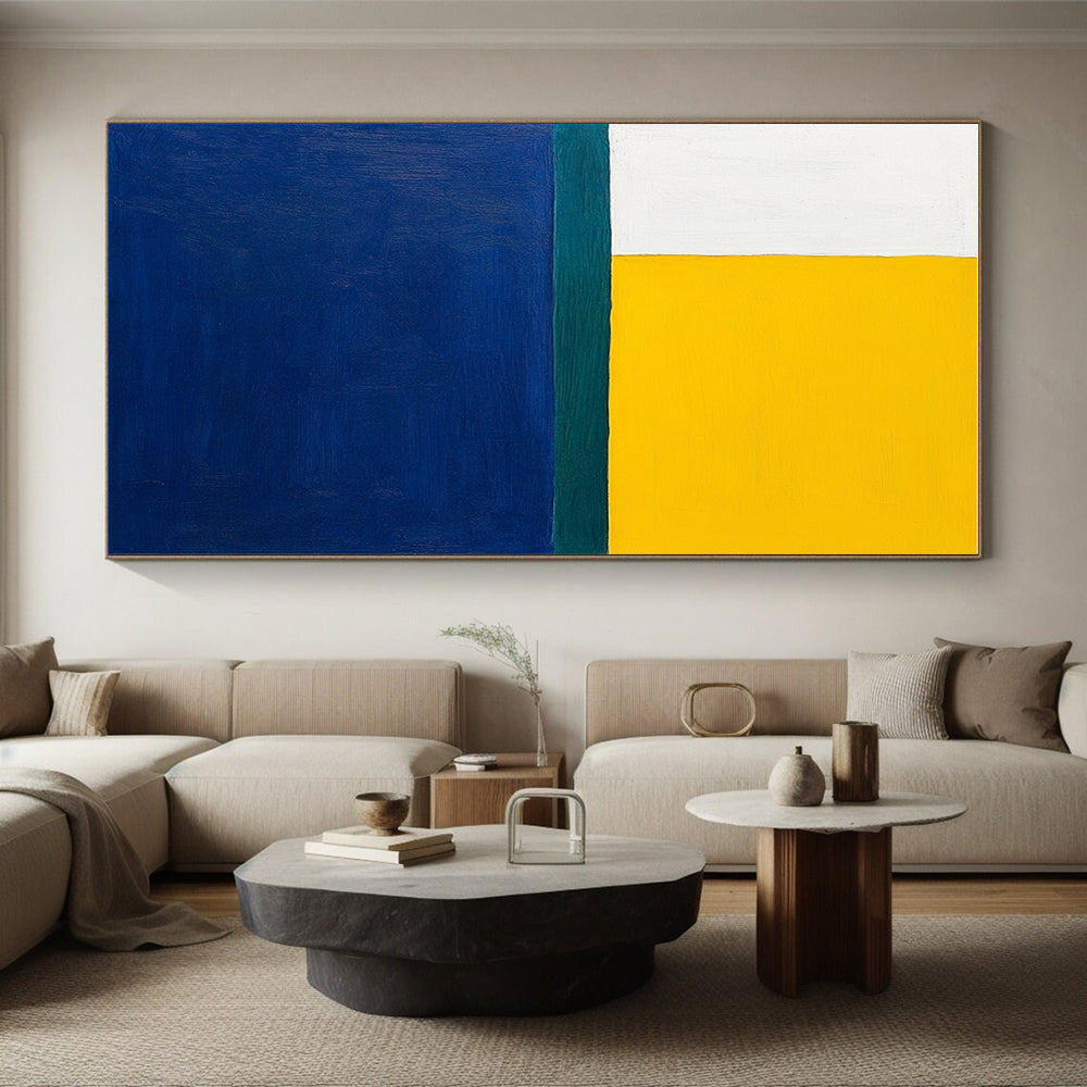 Bold Color Block Composition Abstract Painting with Vibrant Energy WINK164