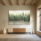 Misty Forest Abstract Painting for Enchanting Retreats YHT064