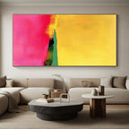 Vibrant Color Fields Abstract Painting with Energetic Palette WINK190