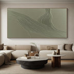 Textured Wavy Lines Abstract Painting with Tactile Rhythm WINK059