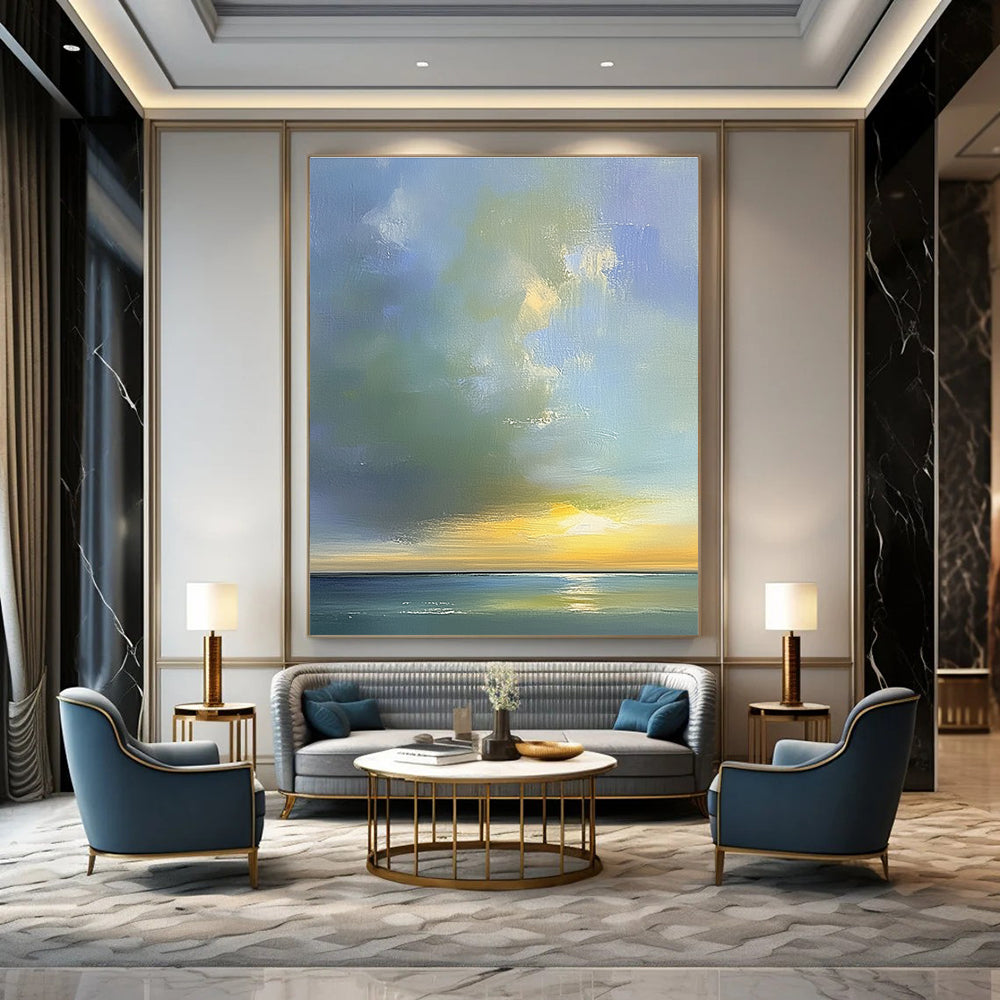 Calm Sea Sunset - Minimalist Landscape Abstract Painting GAB0632