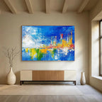 Colorful Cityscape Reflection Abstract Painting ABS189