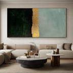 Gold Accent Landscape Abstract Painting with Elegant Simplicity WINK191