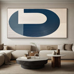 Circular Geometric Abstraction Abstract Painting with Modern Simplicity WINK214