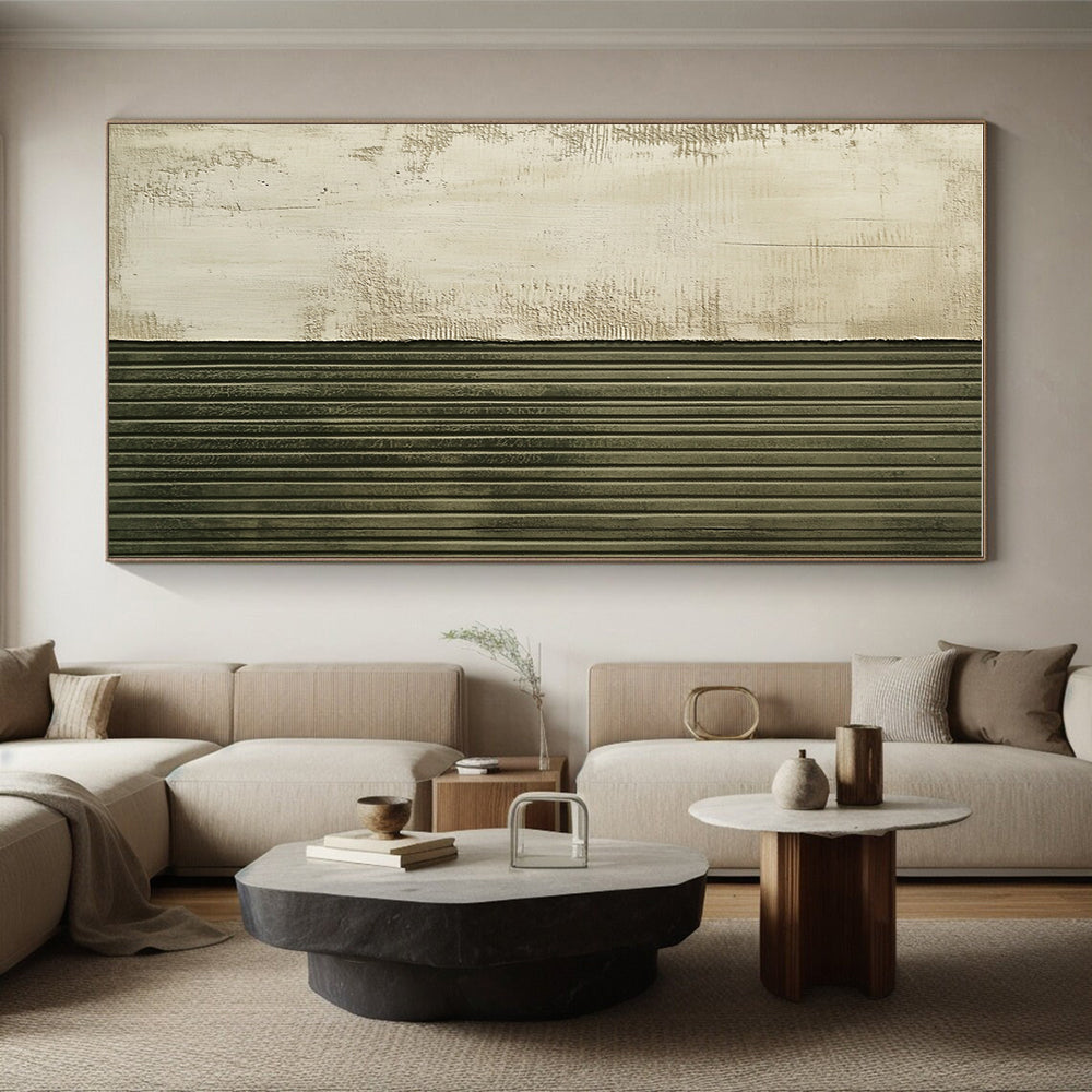 Textured Two - Tone Abstract Painting with Industrial Edge WINK290