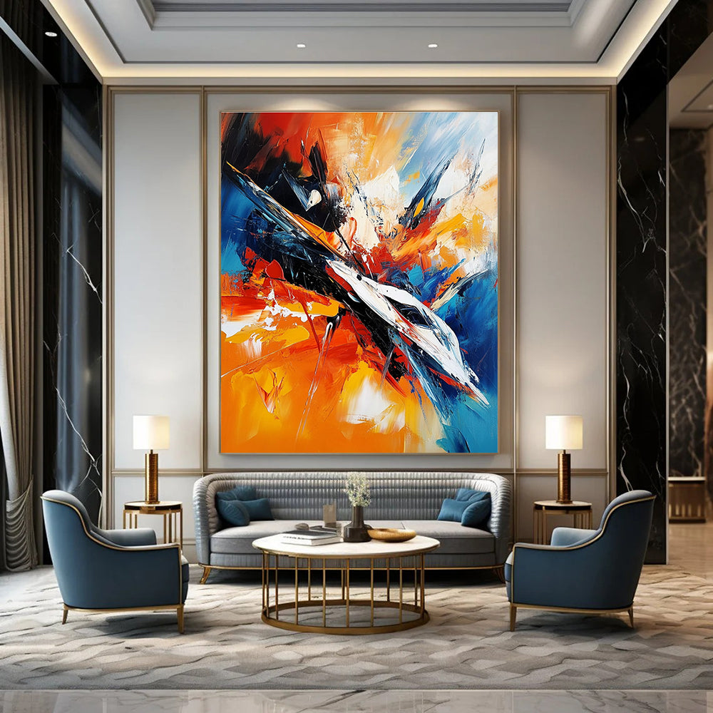 Dynamic Colorful Abstract Painting for Creative Coworking Spaces GAB1167