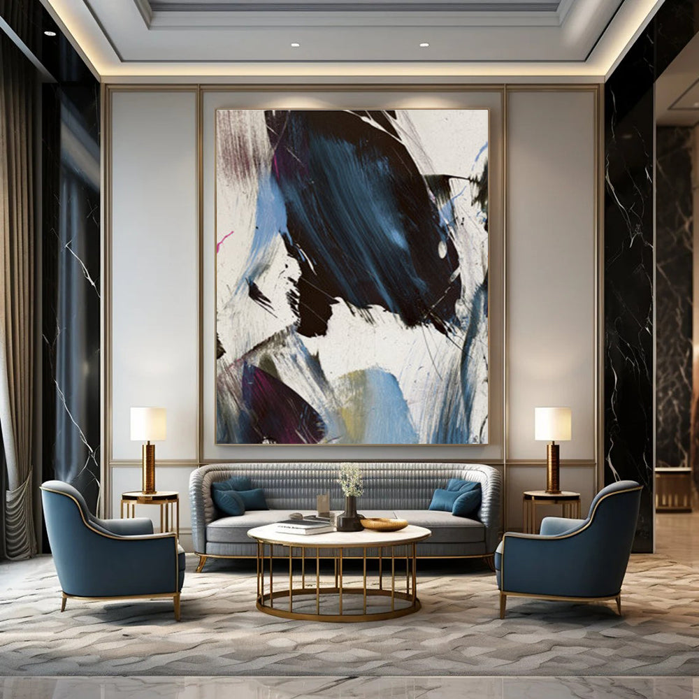 Dynamic Colorful Abstract Painting for Creative Co - Working Spaces HENG186
