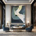 Geometric Shape Blend Abstract Painting for Modern Offices GAB1106