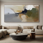 Green - Gold Abstract Fusion Painting with Subtle Elegance WINK434