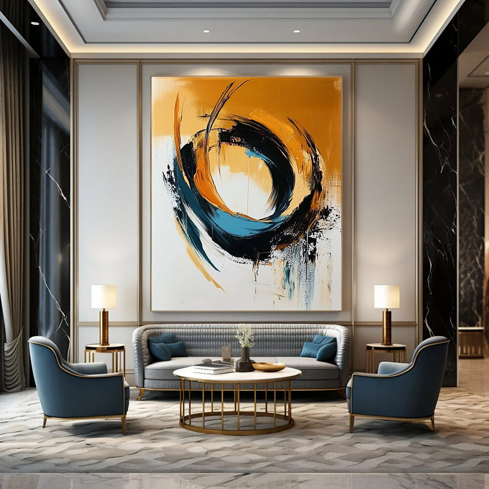 Dynamic Swirls Abstract Painting for Energetic Studios GAB1086