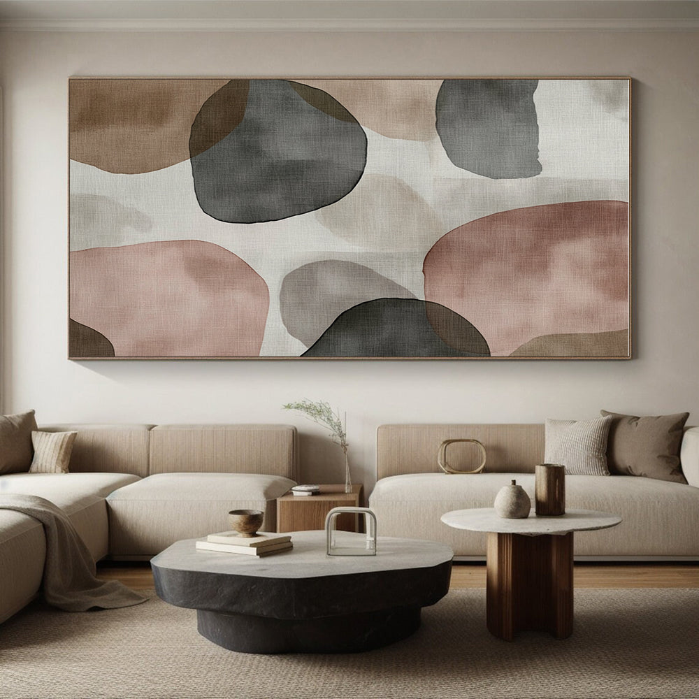 Earth Toned Abstract Shapes Painting with Organic Charm WINK724