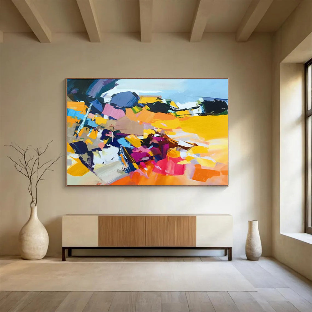 Vibrant Abstract Composition Painting for Creative Hubs YHT187