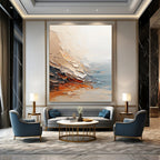 Textured Abstract Landscape - Dynamic Brushstroke Artwork GAB0531
