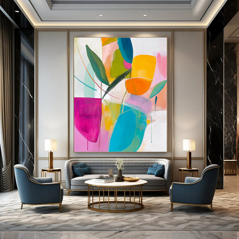 Colorful Abstract Shapes Vibrant Abstract Painting GAB0338